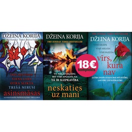 Džeinas Korijas romānu komplekts par 18 EUR!